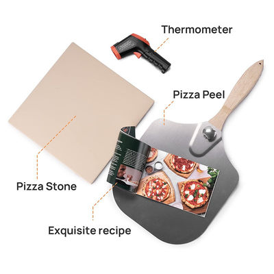 Mechanical Timer Control Portable Gas Burner Small Pizza Maker Oven with 12" Pizza Stone