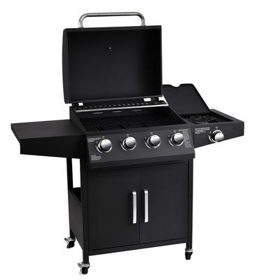 Powder Coated 4 1 Burners Gas Grill Camping Smokeless Automatic Barbecue Grill Machine