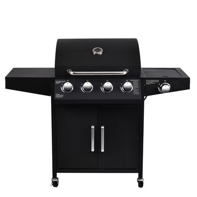 Powder Coated 4 1 Burners Gas Grill Camping Smokeless Automatic Barbecue Grill Machine
