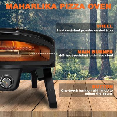Convenient 14 Inch CE Home Pizza Maker with Digital Timer Control and Foldable Design