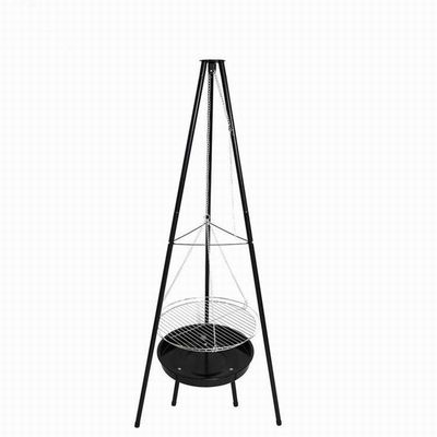 Adjustable Portable Backyard Cooking Stand for BBQ Rotisserie Tripod Outdoor Garden