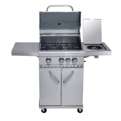 Custom Stainless Steel 4 Burner Outdoor BBQ Grill GAS AND Charcoal Grill for Outdoor