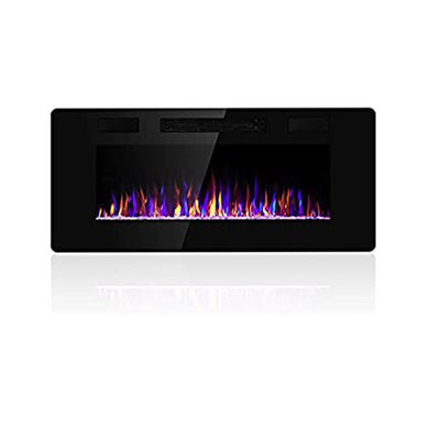 Electric Fireplace Inserts 50 Inch with Linear Design and Freestanding in Black Finish