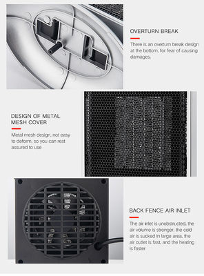 17x12.5x19.5cm Industrial Mini PTC Ceramic Electric Fan Air Heater for Energy Saving
