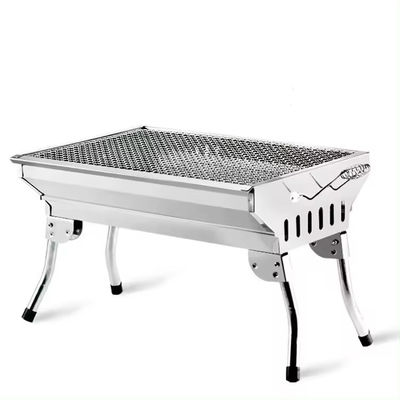 Stainless Steel 304/201 Camping BBQ Grill Portable Folding Charcoal for Hiking Picnic