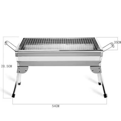 Stainless Steel 304/201 Camping BBQ Grill Portable Folding Charcoal for Hiking Picnic