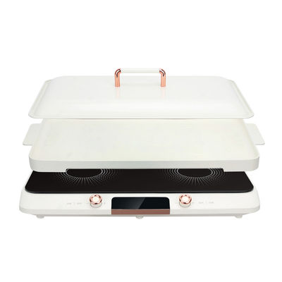 Household 2000W Electric Induction Cooker with Touch Buttons and Ceramic Glass Plate