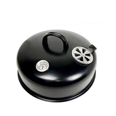 Smokeless 3 Layers Vertical Barrel Charcoal BBQ Grill Smoker with Manual Power Source