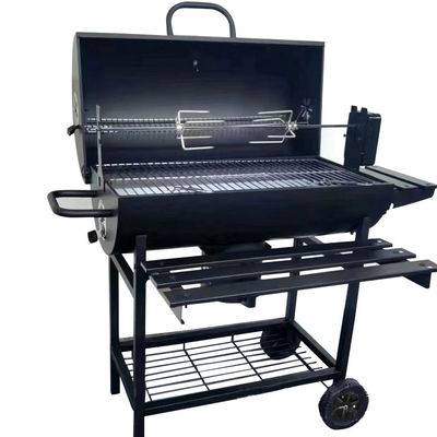 Steel Outdoor Smoker Oven Grill BBQ Charcoal Rotisserie Grill 60*30*30cm Parking Size
