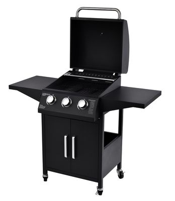Bistro 3 Burners Gas BBQ Rotisserie Stove with Warming Area and Flat Plate Griddle