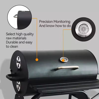 Steel Iron BBQ Grill for Backyard Party Picnic Camping Meats Smokers 78*73.5*103.5 cm