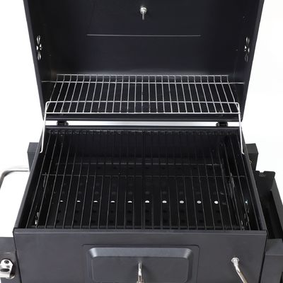 Folding Black Large Charcoal Grill Deluxe BBQ Smoker for Picnic Camping Patio Backyard Cooking