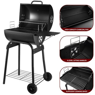 Customizable Outdoor Charcoal Grill for Camping Party Dia. 4mm Chromed Cooking Grid
