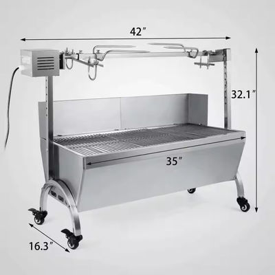 Easily Cleaned Stainless Steel Electric Roast Barbecue Grill for Charcoal Grills