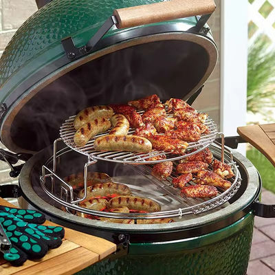 Custom Table Top Camping Portable Green BBQ Ceramic Kamado Grill with Customized Size