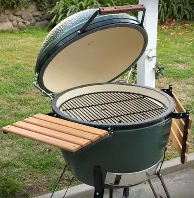 Custom Table Top Camping Portable Green BBQ Ceramic Kamado Grill with Customized Size