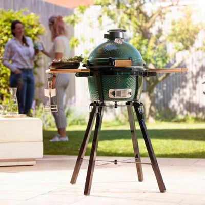 Custom Table Top Camping Portable Green BBQ Ceramic Kamado Grill with Customized Size