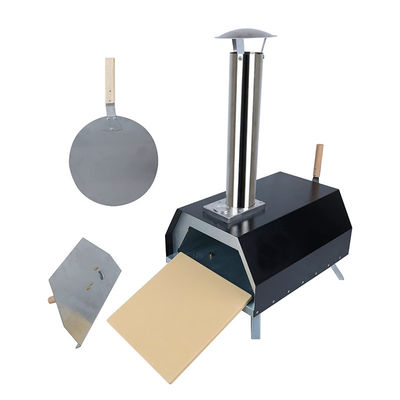 16" Pizza Oven Wood Fired 500 Portable Pellets Pizza Stove with Chimney Smoke Outlet