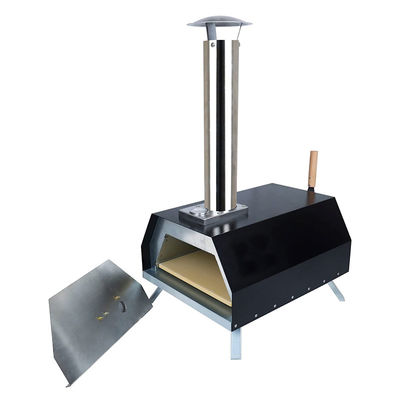 16" Pizza Oven Wood Fired 500 Portable Pellets Pizza Stove with Chimney Smoke Outlet