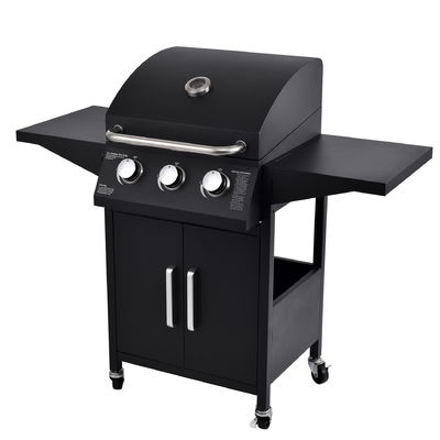 48*41cm Cooking Area Rotary Smokeless Natural Gas Grill with Side Shelf 35.5*42.5cm*2