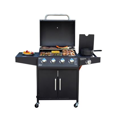 Garden Cart Grill Propane Gas Stainless Steel BBQ Grill with Piezoelectric Ignition