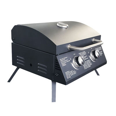 Metal Housing Smokeless Propane 2 Burner Rotisserie Bbq Barbecue Oven Stove Stainless Steel Portable Grill Gas