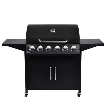 Back to School Occasion 6 Burners Portable BBQ Gas Grill with Electronic Pulse Ignition