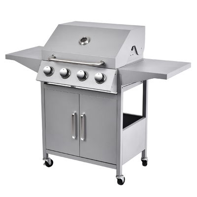Easily Assembled 4-Burner Stainless Steel Infrared Gas BBQ Grill for Outdoor Grilling