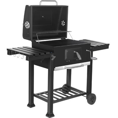 36.5*48.5cm Side Shelf Stainless Steel Charcoal Barbecue Smoker Grill for Custom Logo