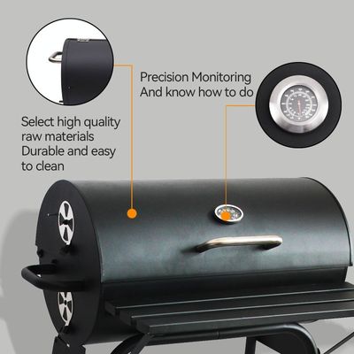 Folding Charcoal Grills Smokeless Outdoor Smoker Traiger with Chrome Plated Finish