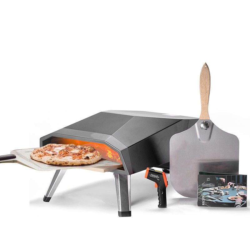 Mechanical Timer Control Portable Gas Burner Small Pizza Maker Oven with 12" Pizza Stone