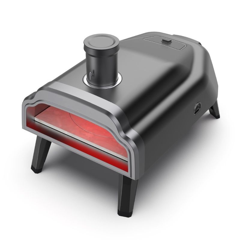 78.7*43.5*45.6cm Portable Mini Woodfire Pellet Pizza Maker Oven With Rotating Pizza Stone