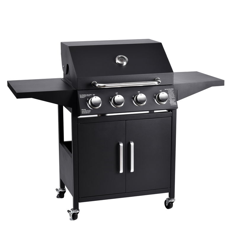 Easily Assembled 4-Burner Stainless Steel Infrared Gas BBQ Grill for Outdoor Grilling