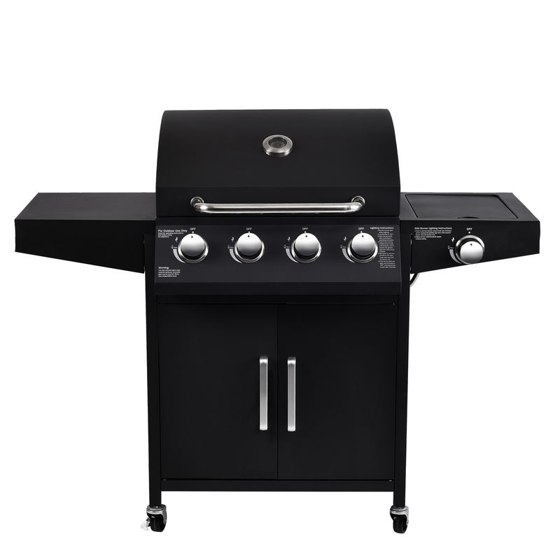 430SS Warming Grid 4 1 Burners Stainless Steel Gas BBQ Grill for Modern Style Cooking