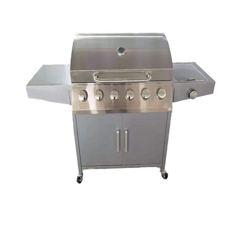 YF-01ZW06-BS Heavy-Duty Stainless Steel 6 1 Burners BBQ Gas Grill with Powder Coating