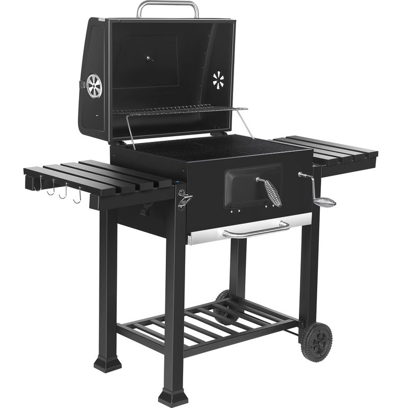 36.5*48.5cm Side Shelf Stainless Steel Charcoal Barbecue Smoker Grill for Custom Logo