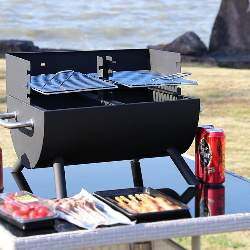 Metal Type Cold Rolled Steel Charcoal Grill BBQ Pellet Rotisserie Smoker for Outdoor